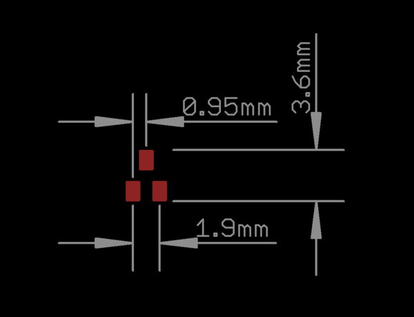 10x Adapterplatine SOT23-Dual auf Raster 2,54mm (0.9) FR4