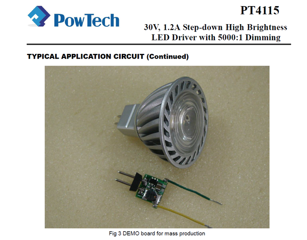 20x PT4115 SOT89-5 Step-Down Power-LED Treiber IC (30V 1.2A) von PowTech (A-Typ)
