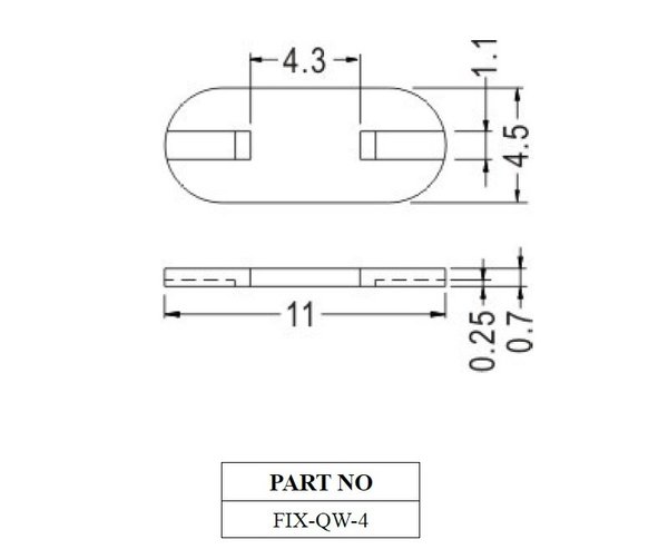100x Isolierhülse FIX-QW-4 für Quarze RM=4.9mm von FIX & FASTEN